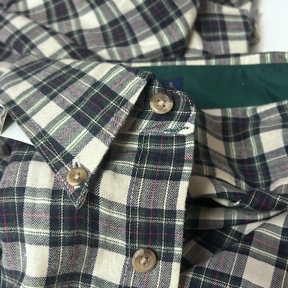 ENRO Classic Plaid Shirt Work English Twill Tartan Plaid Button Down Collar - Picture 10 of 13